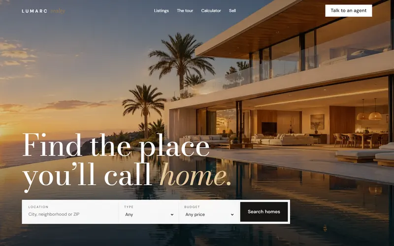 Lumarc Realty website homepage